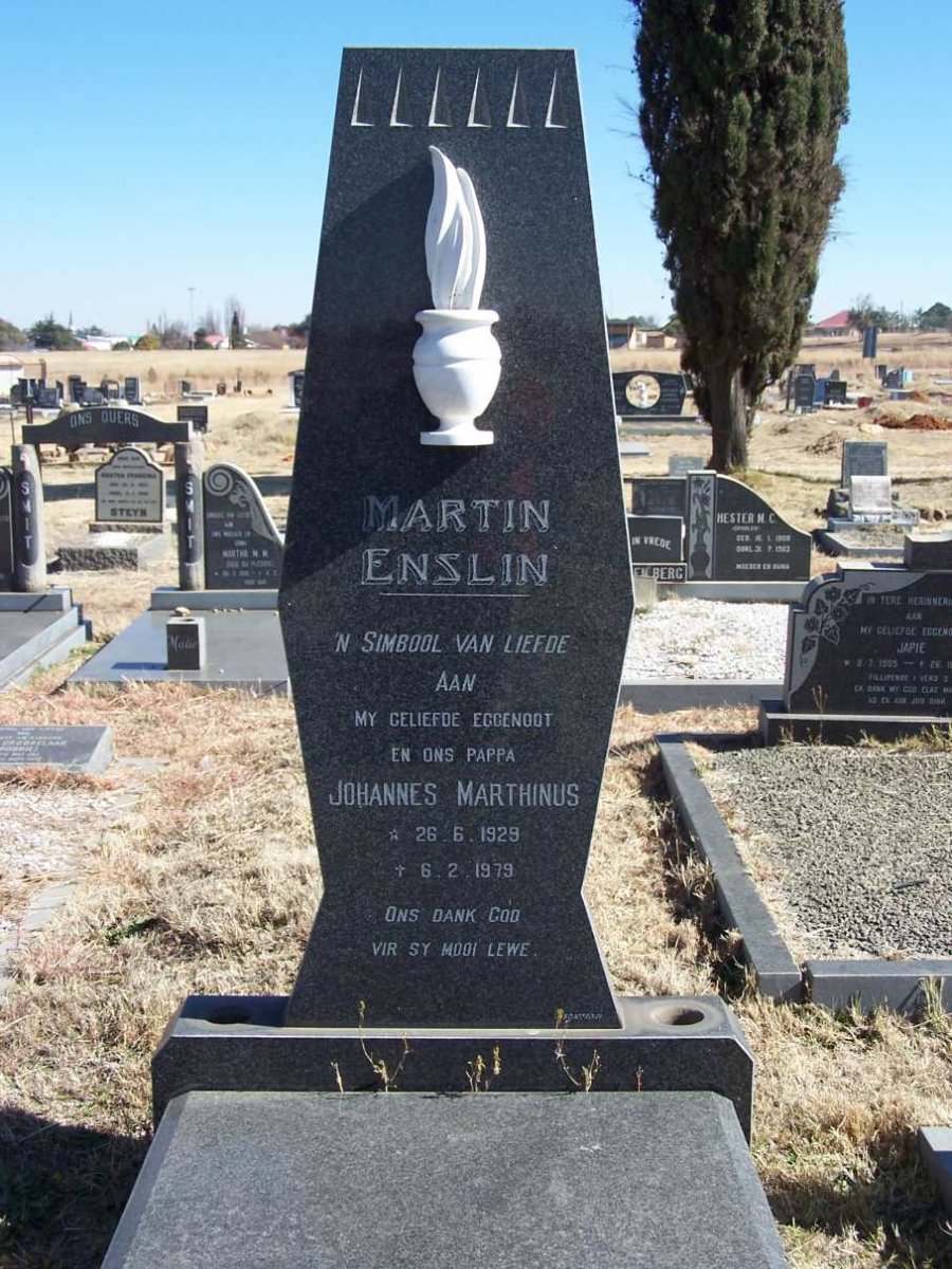 ENSLIN Johannes Marthinus 1929-1979