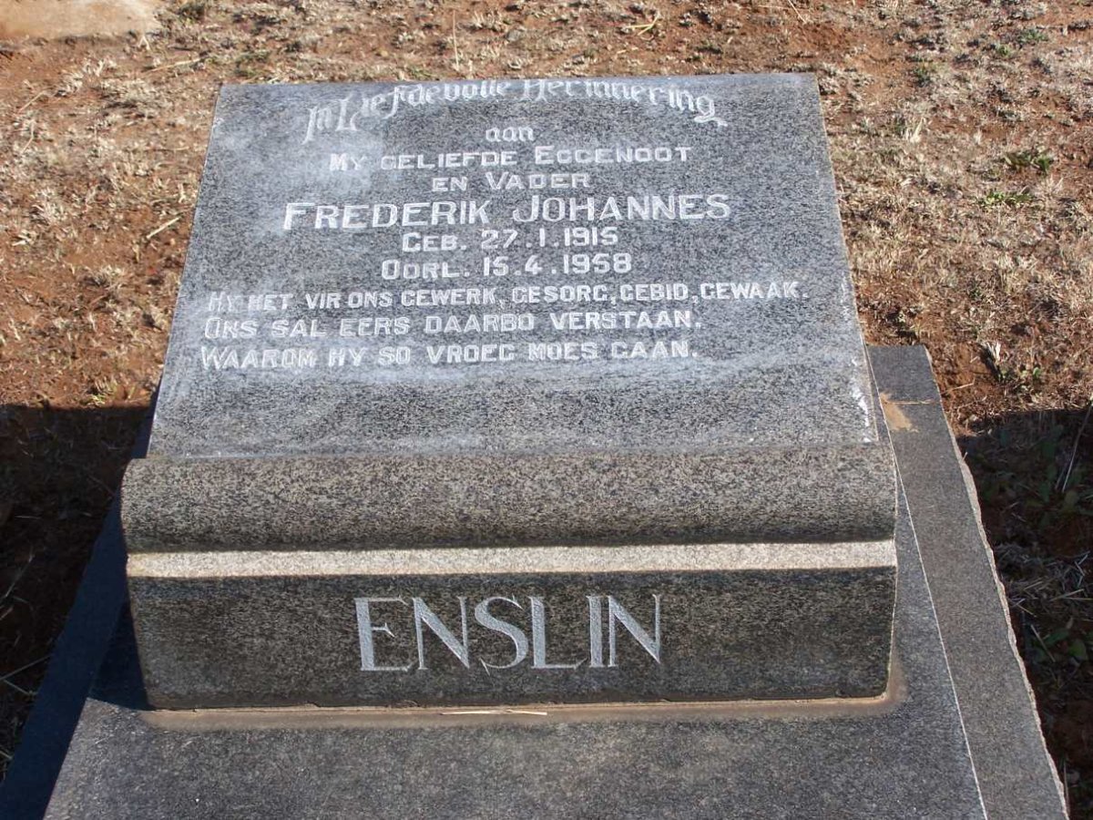 ENSLIN Frederik Johannes 1915-1958