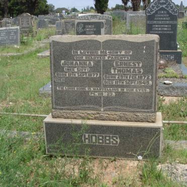 HOBBS Ernest Thomas 1872-1949 &amp; Johanna GUY 1877-