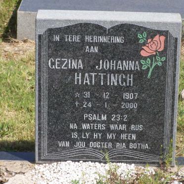 HATTINGH Gezina Johanna 1907-2000