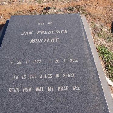 MOSTERT Jan Frederick 1922-2001