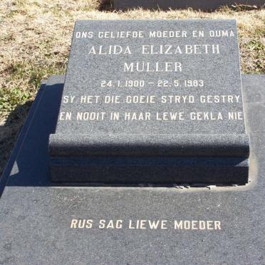 MULLER Alida Elizabeth 1900-1983