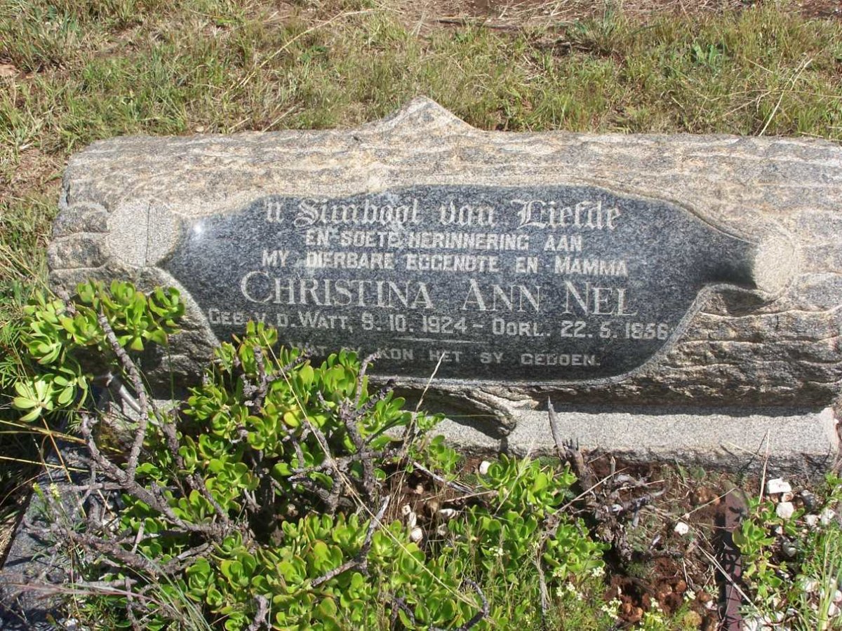 NEL Christina Anna nee VAN DER WATT 1924-1956