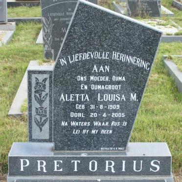 PRETORIUS Aletta Louisa M. 1909-2005