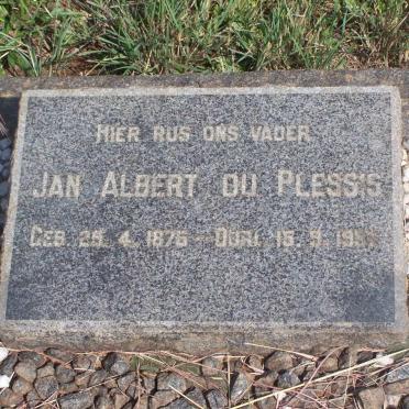 PLESSIS Jan Albert, du  1876-1957