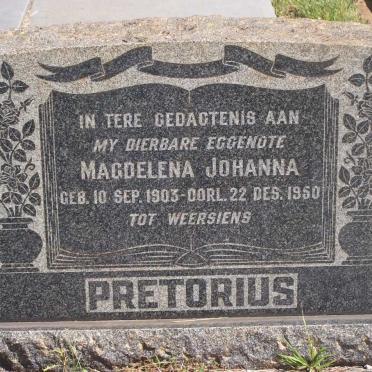 PRETORIUS Magdalena Johanna 1903-1950