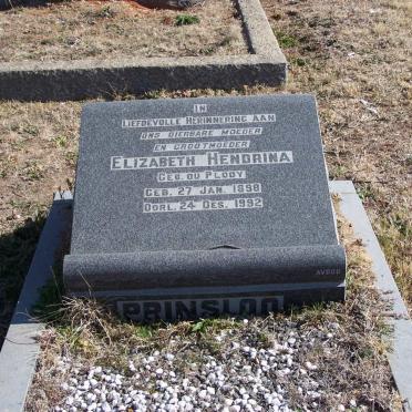 PRINSLOO Elizabeth Hendrina nee DU PLOOY 1898-1992