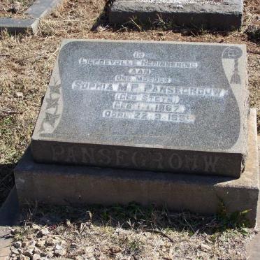 PANSEGROUW Sophia M.P. nee STEYN 1867-195?