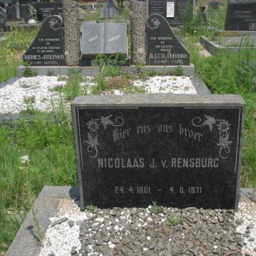 RENSBURG Nicolaas, J.v. 1901-1971