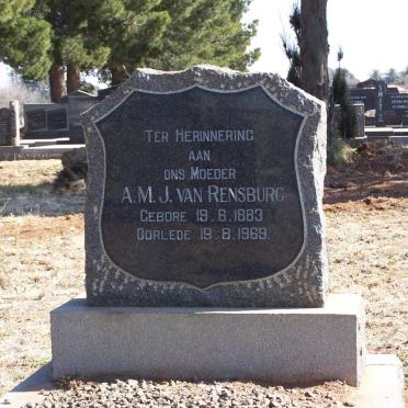 RENSBURG A.M., Janse van 1883-1969