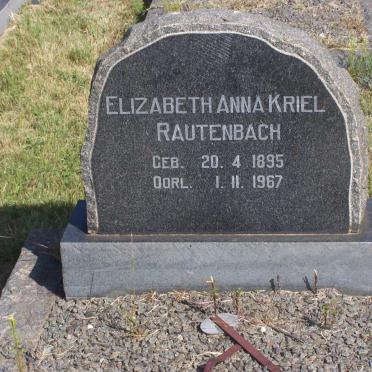 RAUTENBACH Elizabeth Anna Kriel 1895-1967