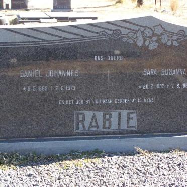 RABIE Daniel Johannes 1889-1973 &amp; Sara Susanna 1892-1983