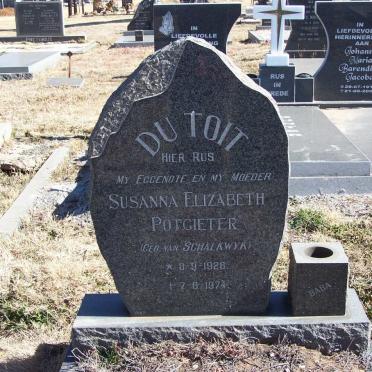 TOIT Susanna Elizabeth Potgieter, du nee VAN SCHALKWYK 1928-1974