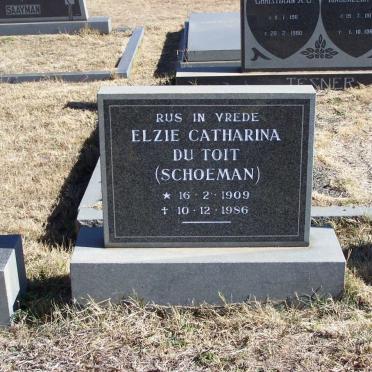 TOIT Elzie Catharina, du nee SCHOEMAN 1909-1986