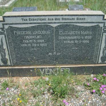 VENTER Frederik Jacobus 1888-1955 &amp; Elizabeth Maria KRUGER 1895-1956
