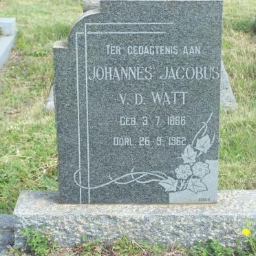 WATT Johannes Jacobus, van der 1886-1962