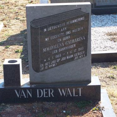 WALT Magdalena Catharina, van der nee DANNHAUSER 1923-1983