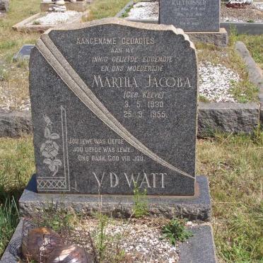 WATT Martha Jacoba, van der nee KEEVE 1930-1955