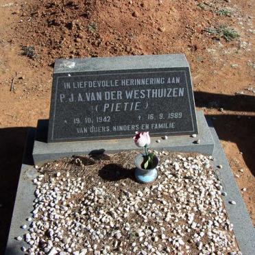 WESTHUIZEN P.J.A., van der 1942-1989