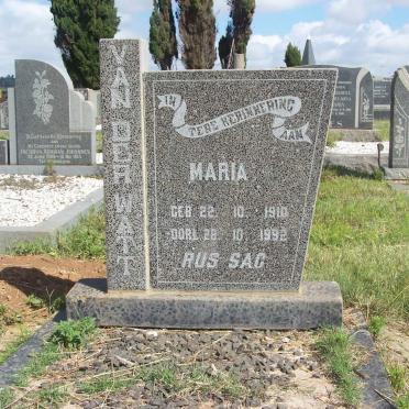WATT Maria, van der  1910-1992