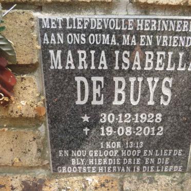 BUYS Maria Isabella, de 1928-2012