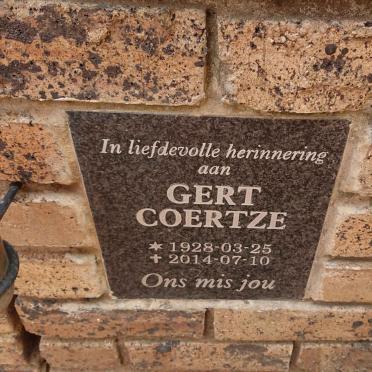 COERTZE Gert 1928-2014
