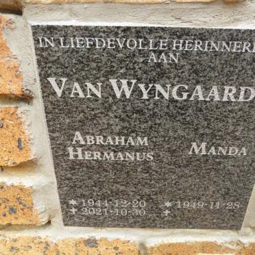 WYNGAARDT Abraham Hermanus, van 1944-2021