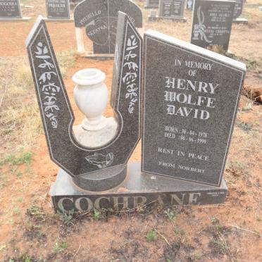 COCHRANE Henry Wolfe David 1978-1999