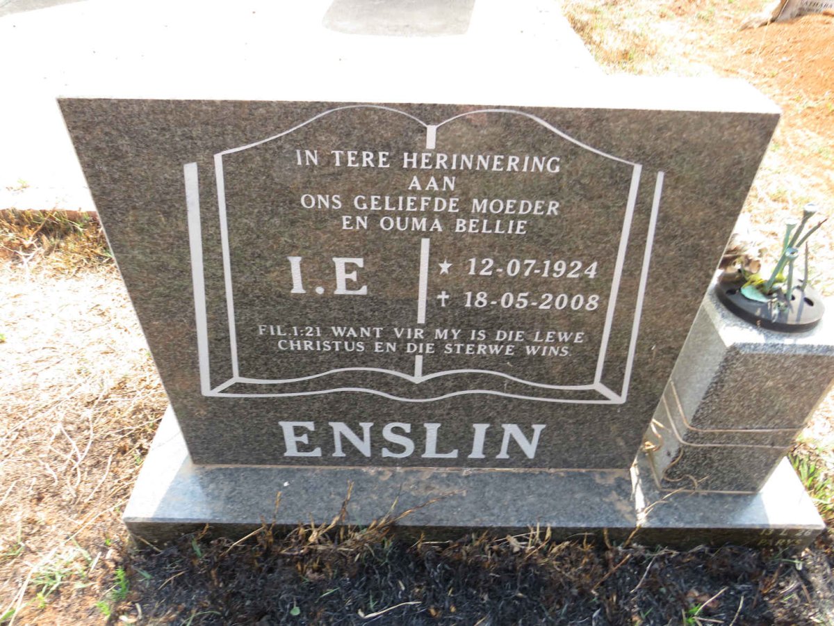 ENSLIN I.E. 1924-2008
