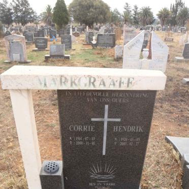 MARKGRAAFF Hendrik 1920-2003 & Corrie 1914-2000