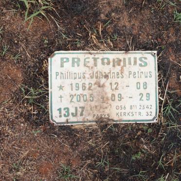 PRETORIUS Phillipus Johannes Petrus 1962-2005