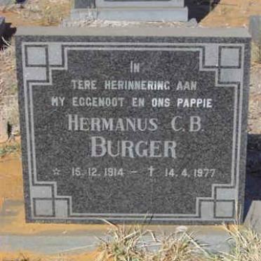 BURGER Hermanus C.B. 1914-1977