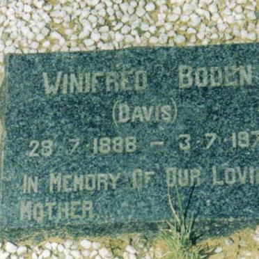 BODEN Winifred néé DAVIS 1888-1971