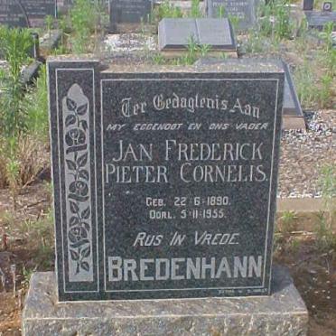 BREDENHANN Jan Frederick Pieter Cornelis 1890-1955