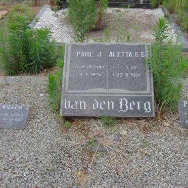 BERG Paul J., van den 1907-1974 &amp; Aletta S.S. 1915-1999