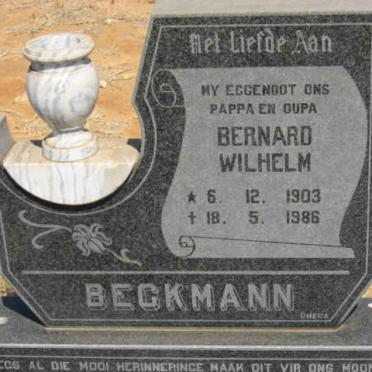 BECKMANN Bernard Wilhelm 1903-1986