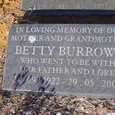 BURROWS Frank 1921-1977 &amp; Betty 1922-2003 