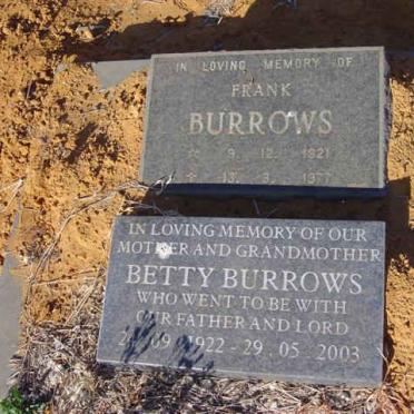 BURROWS Frank 1921-1977 &amp; Betty 1922-2003