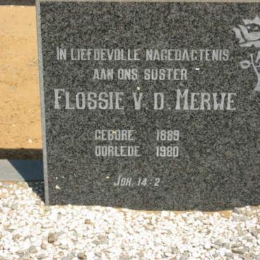 BOTHA Maria nee V.D. MERWE 1891-1983 :: VAN DER MERWE Estelle 1906-1995 :: V.D. MERWE Flossie 1889-1980