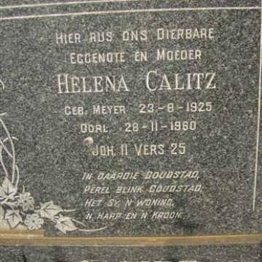 CALITZ Helena nee MEYER 1925-1960