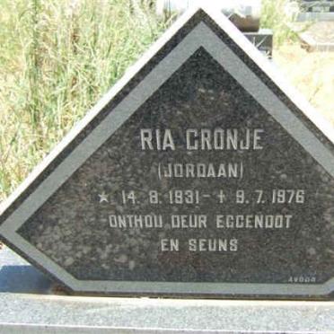 CRONJE Ria nee JORDAAN 1931-1976