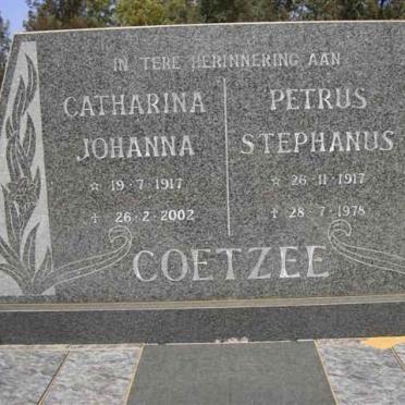 COETZEE Petrus Stephanus 1917-1978 &amp; Catharina Johanna 1917-2002