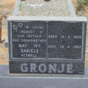 CRONJE May Ivy Daniels nee ATTWELL 1888-1968
