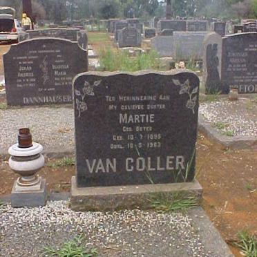 COLLER Martie, van nee BOTES 1895-196?