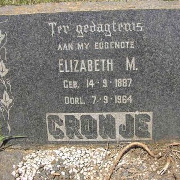 CRONJE Elizabeth M. 1887-1964