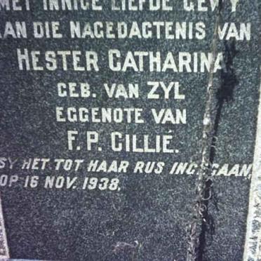 CILLIÉ Francois Paulus 1874-1960 &amp; Hester Catharina VAN ZYL -1938