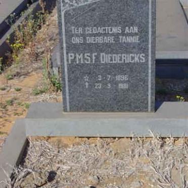 DIEDERICKS P.M.S.F. 1896-1981