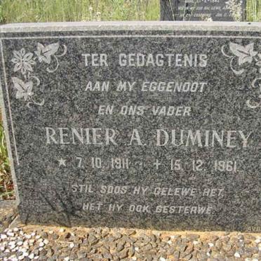 DUMINEY Renier A. 1911-1961