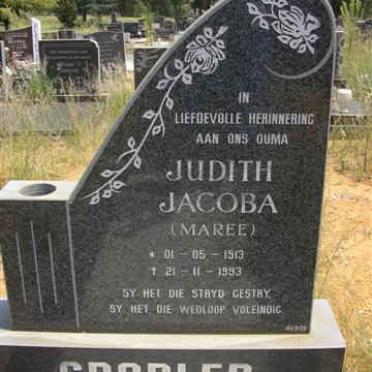 GROBLER Judith Jacoba nee MAREE 1913-1993