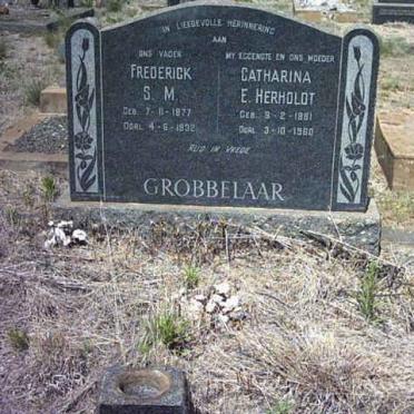 GROBBELAAR Frederick S.M. 1877-1932 &amp; Catharina E. HERHOLDT 1881-1960